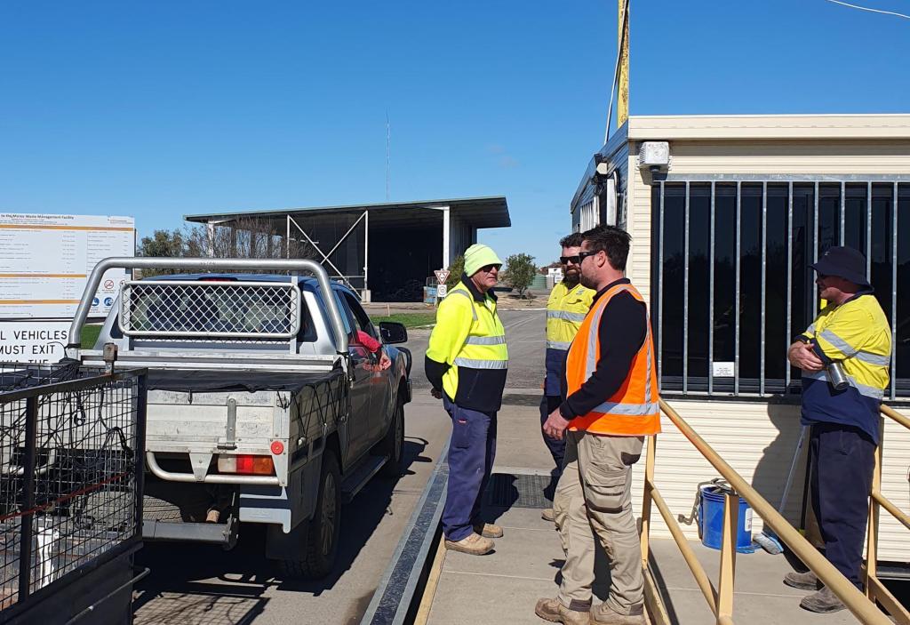 Resource Hub staff on site delivering practical waste management, compliance, and resource recovery services for clients.