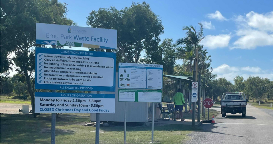 Tablelands Regional Council and Banana Shire Council office buildings in Queensland, local government waste management facilities