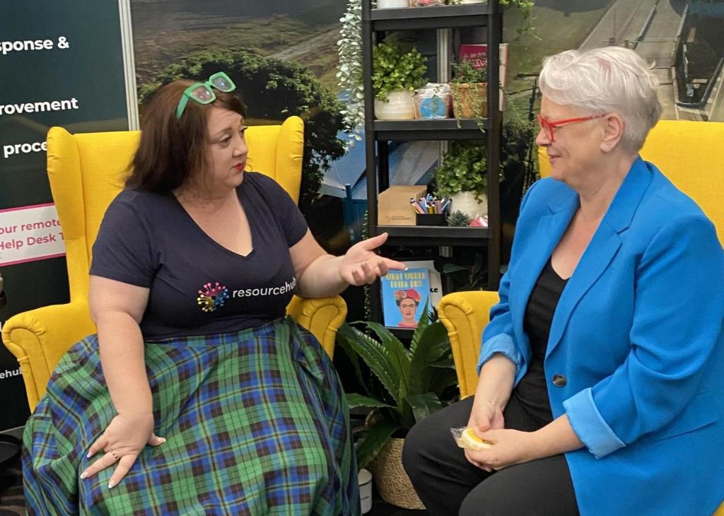 Brisbane-based Resource Hub team member consulting with a client on waste management, compliance, and operational improvement.
