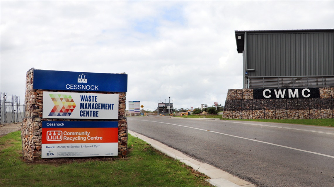Cessnock Waste Management Centre, NSW, landfill and construction materials facility managed by Cessnock City Council