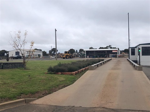 Leeton Shire Council Landfill & Recycling Centre in NSW, heavy vehicle weighbridge and waste management facility